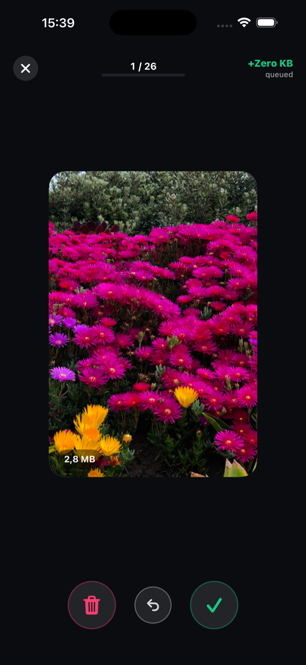 Swipe-to-clean review